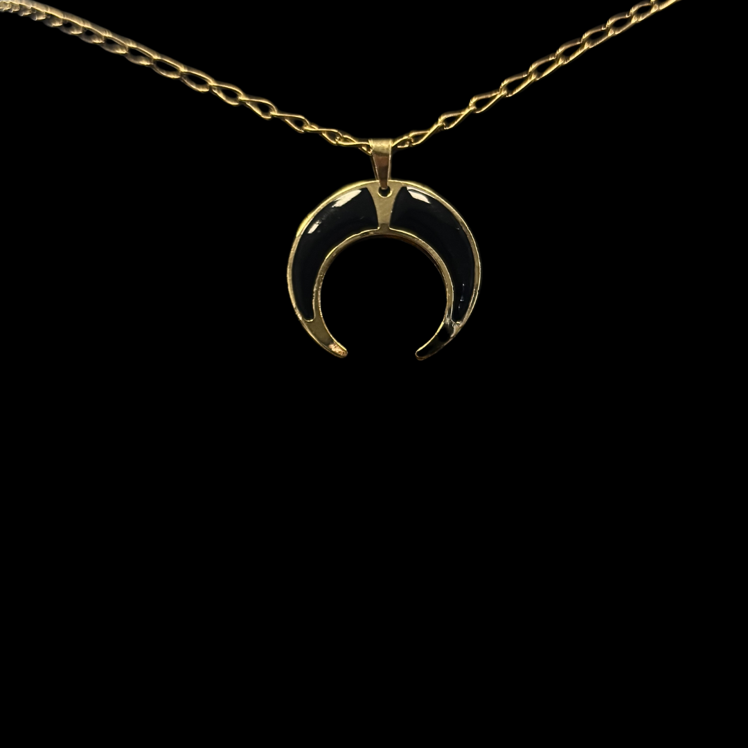 COLGANTE LUNA CRECIENTE ONIX -CG540