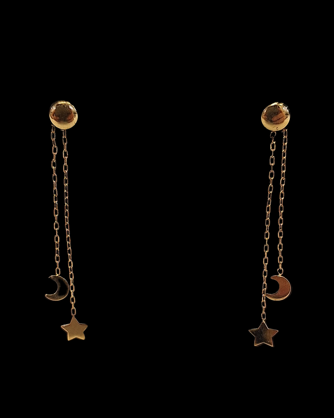PENDIENTES LUNA Y ESTRELLA -PT658