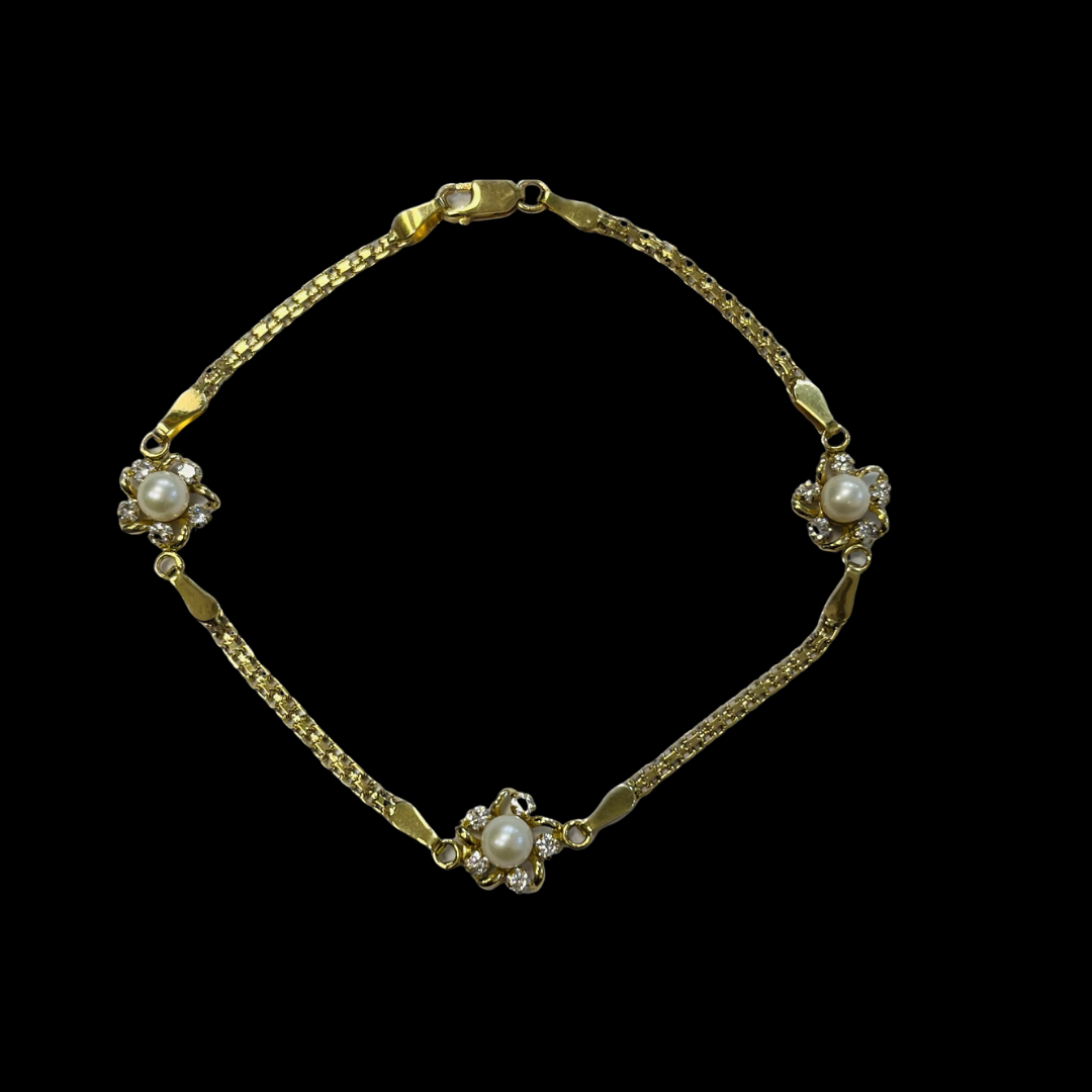 PULSERA NIÑA COMUNIÓN PERLAS -PU349