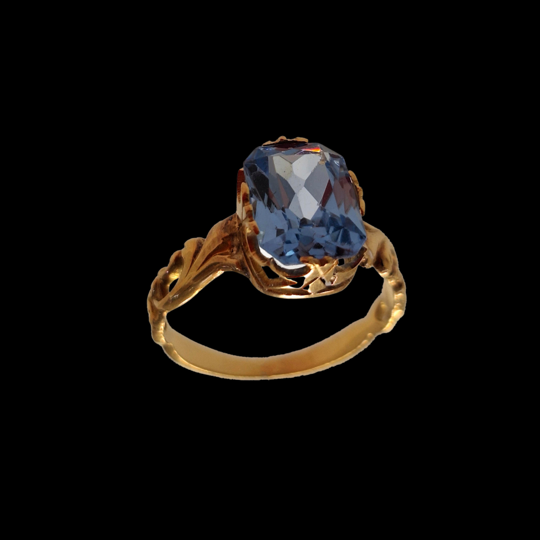 ANILLO CON CIRCONITA CELESTE -AN710