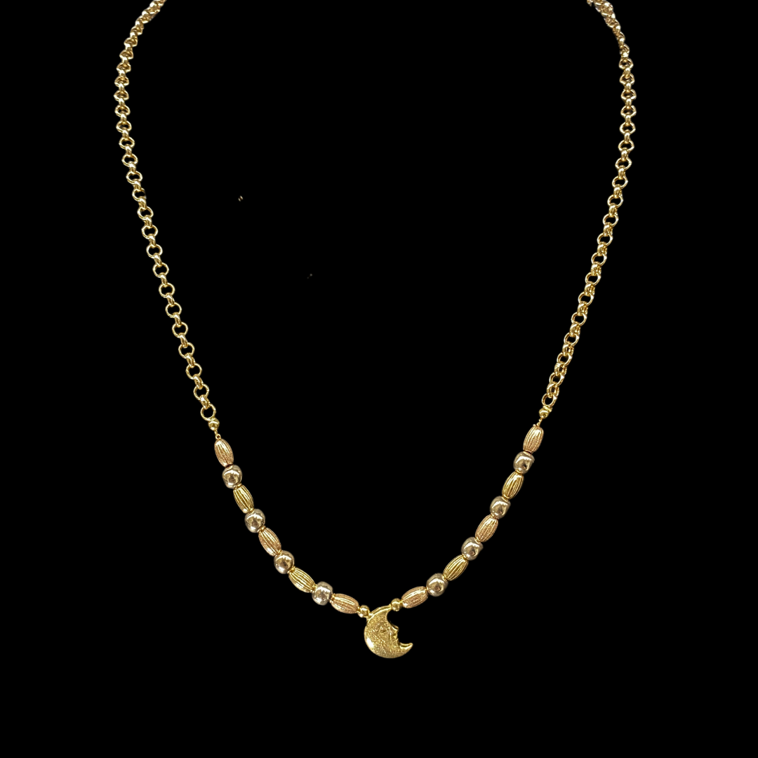 JCD265 - GARGANTILLA TRICOLOR CON MOTIVO DE LUNA