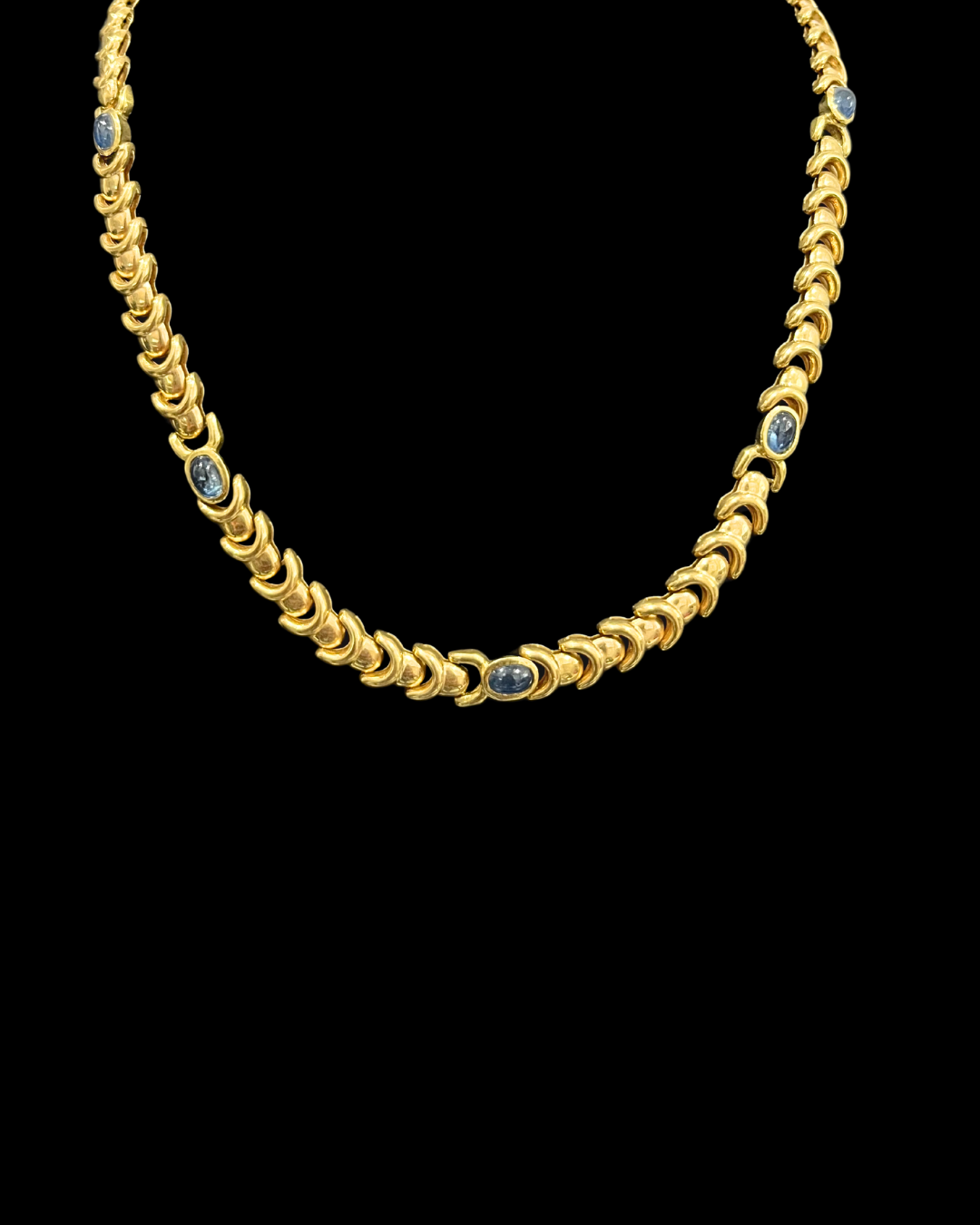 JCD372 - GARGANTILA DISEÑO CON AGUAMARINA