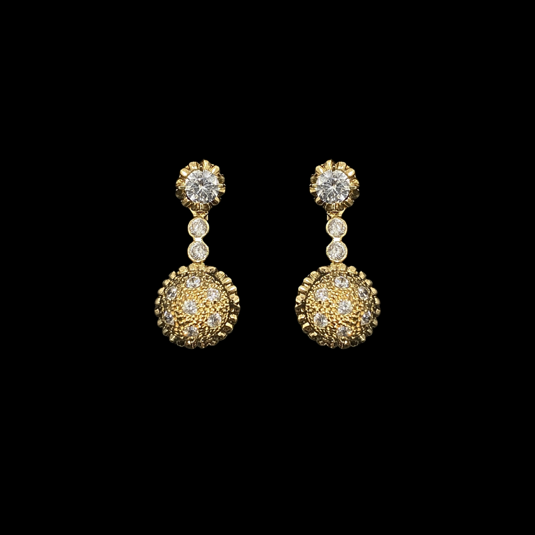 JPT426 - PENDIENTES ARTICULADOS MEDIA BOLA Y CIRCONITAS