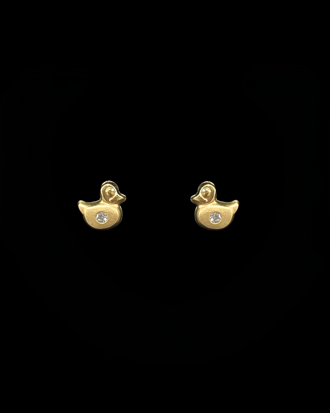 JPT552 - PENDIENTES BEBE PATO BRILLO/MATE CIRCONITA