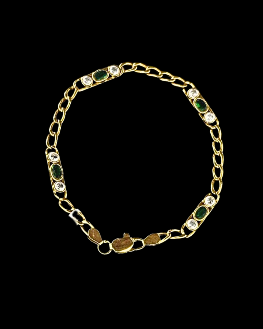 JPU012 - PULSERA CIRCONITAS Y ESMERALDA