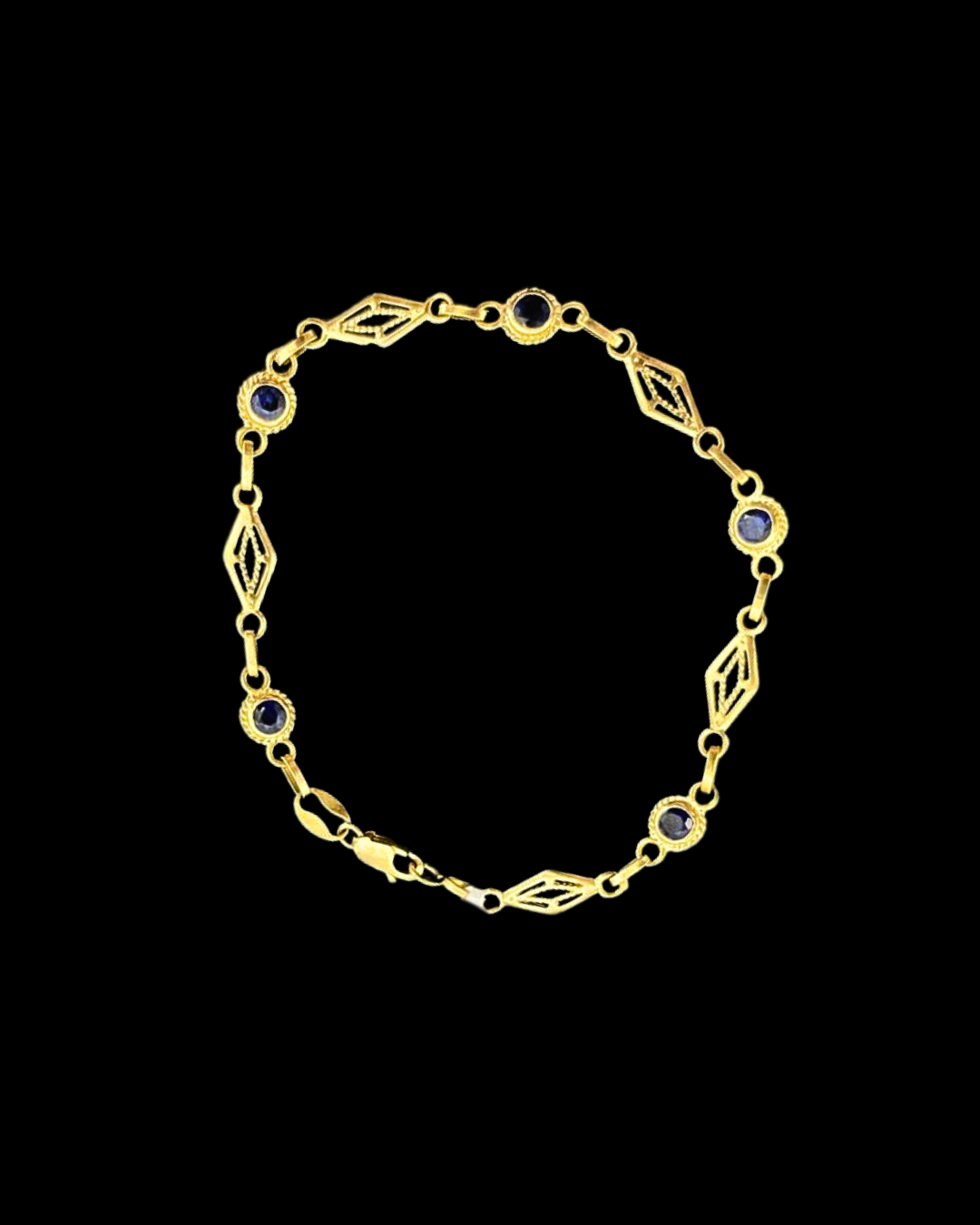 JPU097 - PULSERA DISEÑO FORMAS CON ZAFIROS