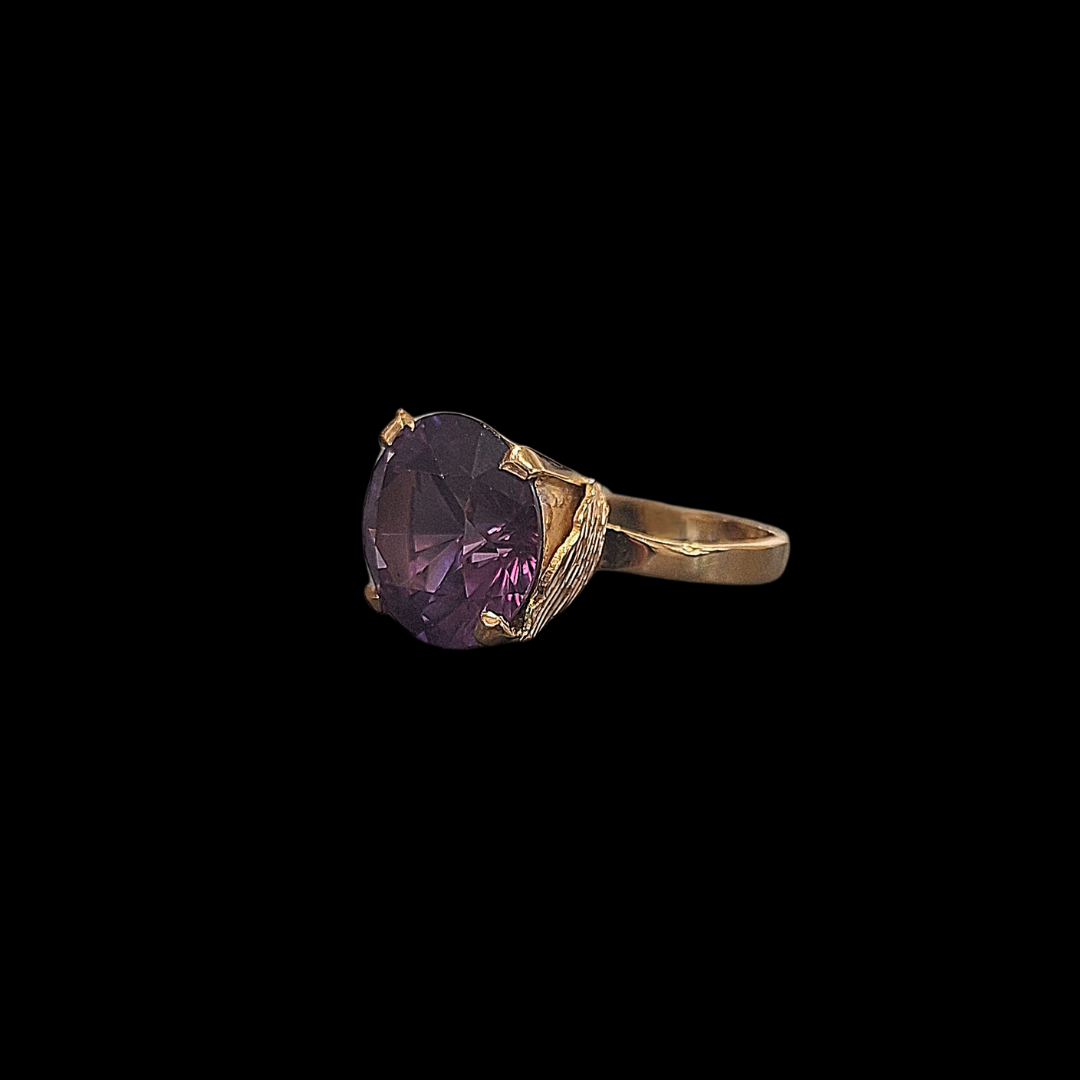 SORTIJA PIEDRA AMATISTA  -AN636