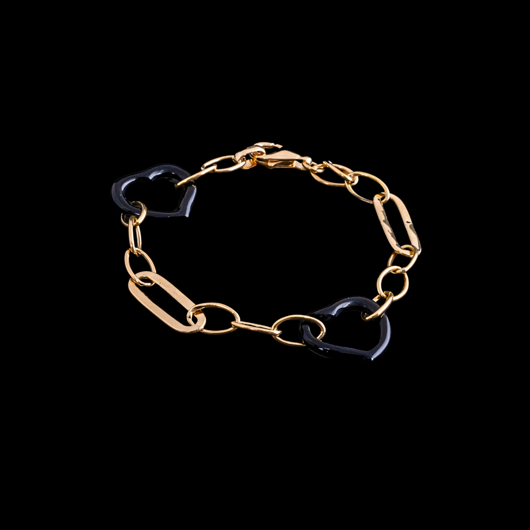 PULSERA CORAZON NEGRO -PU025