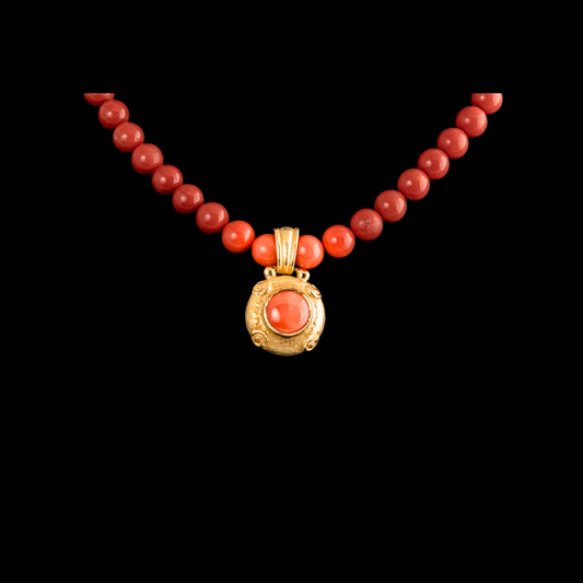 CADENA DE CORAL CON COLGANTE - JCD151