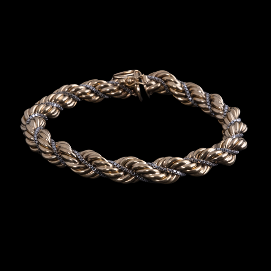 PULSERA SALOMONICO BICOLOR -PU038