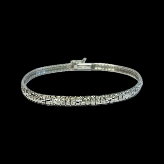 PULSERA ORO BLANCO -PU347