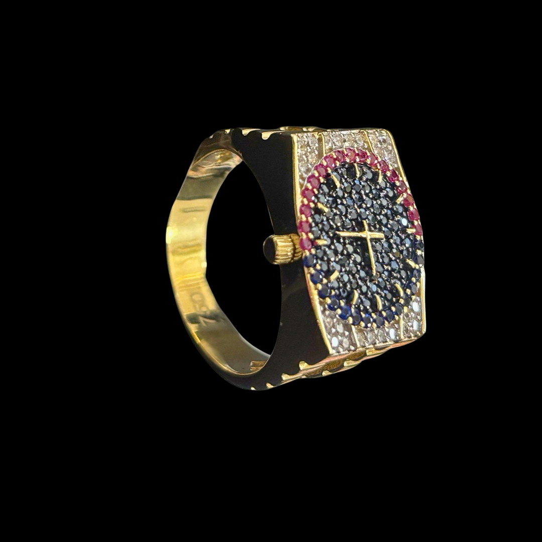 SORTIJA DISEÑO RELOJ -AN1023