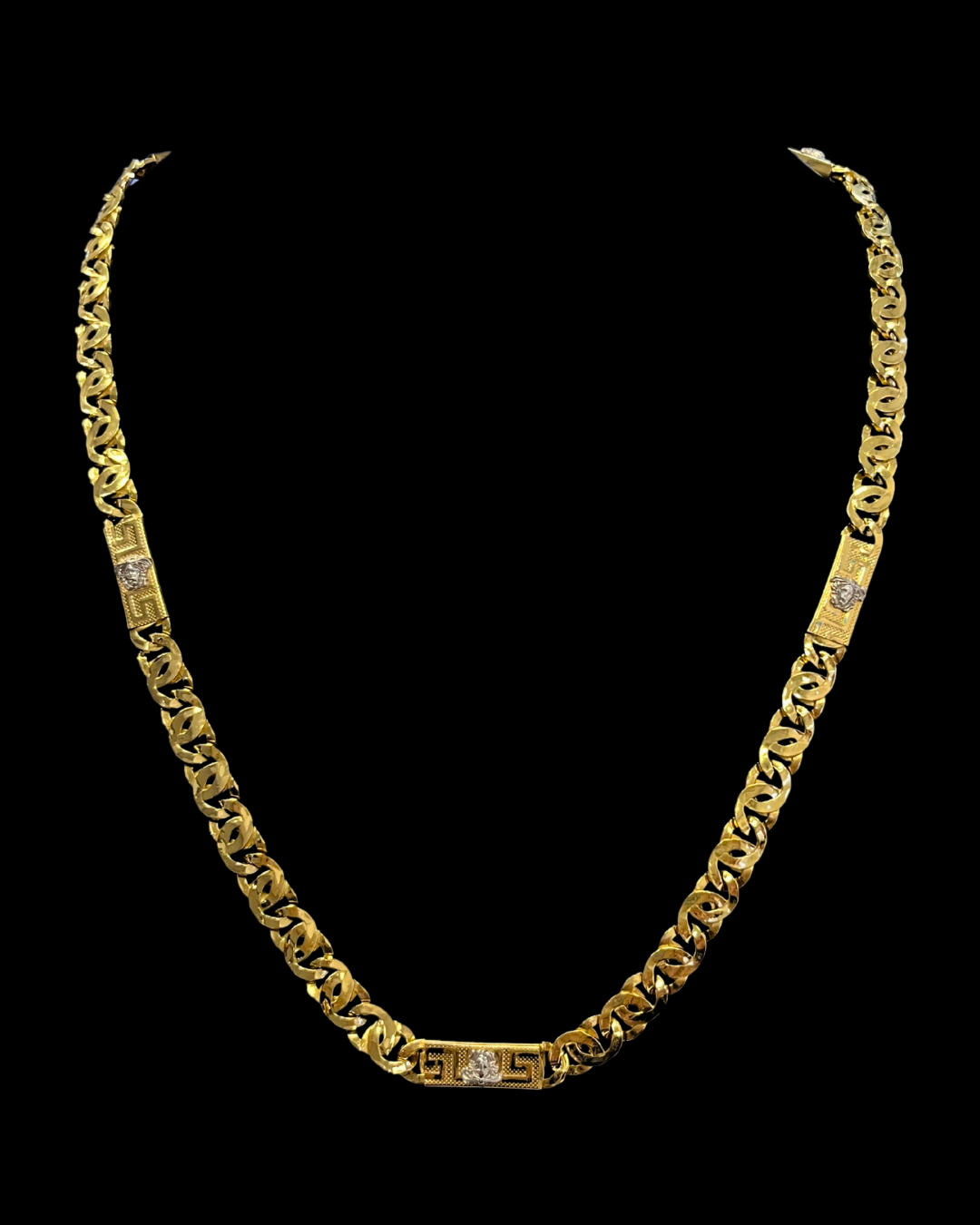 CADENA DISEÑO MEDUSA BICOLOR -CD663