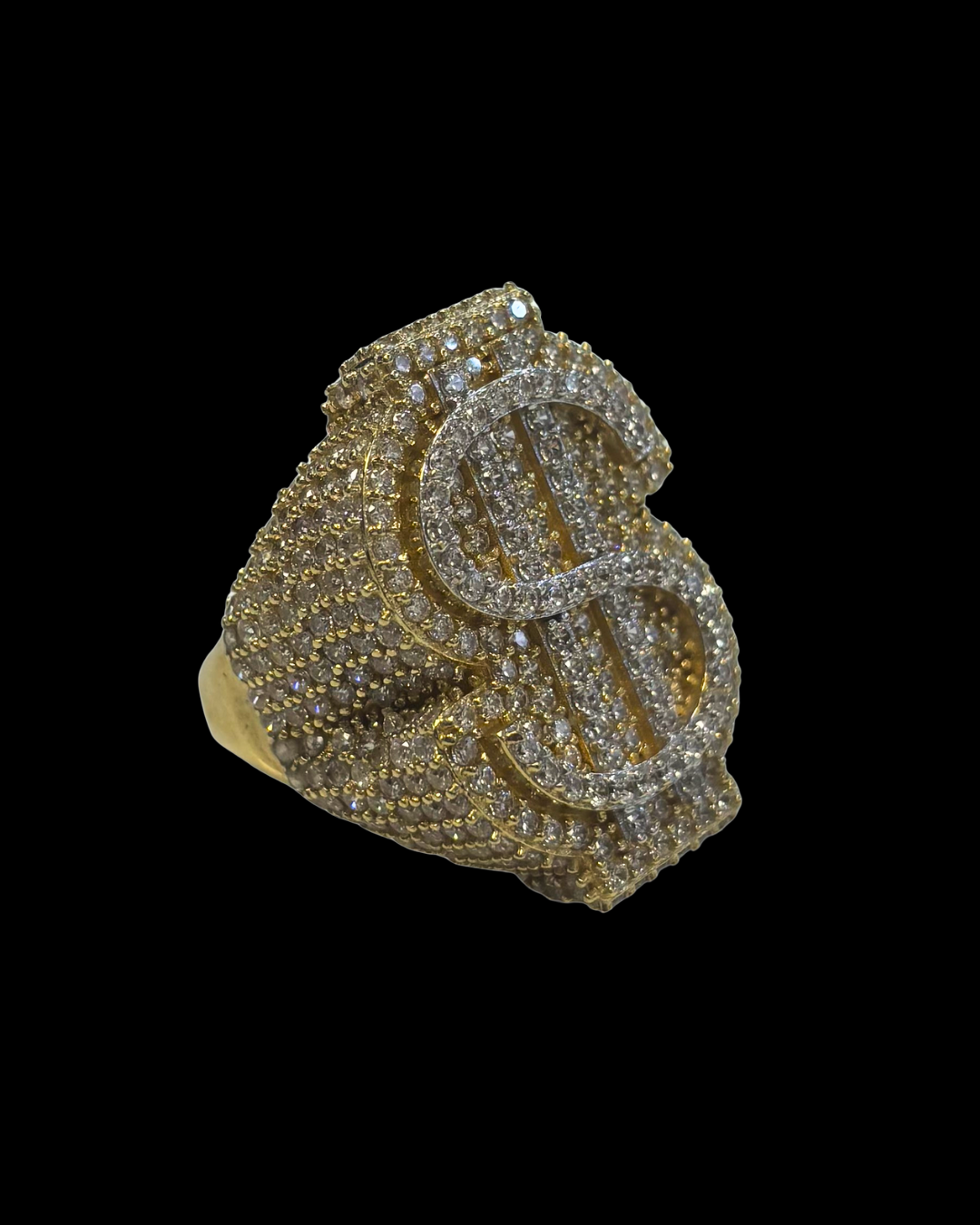 SELLO DOLÁR $ CON CIRCONITAS -AN1038