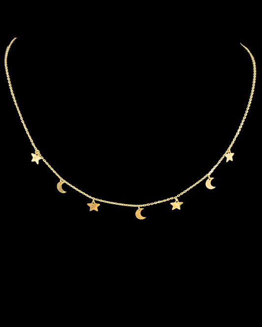 CADENA ESTRELLAS Y LUNAS -JCD334