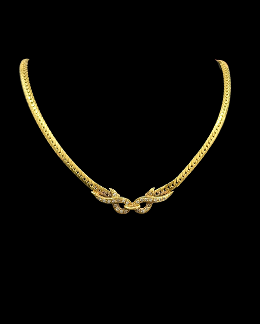 JCD351 - GARGANTILLA CUBANA SEMIRIGIDA DE DIAMANTES