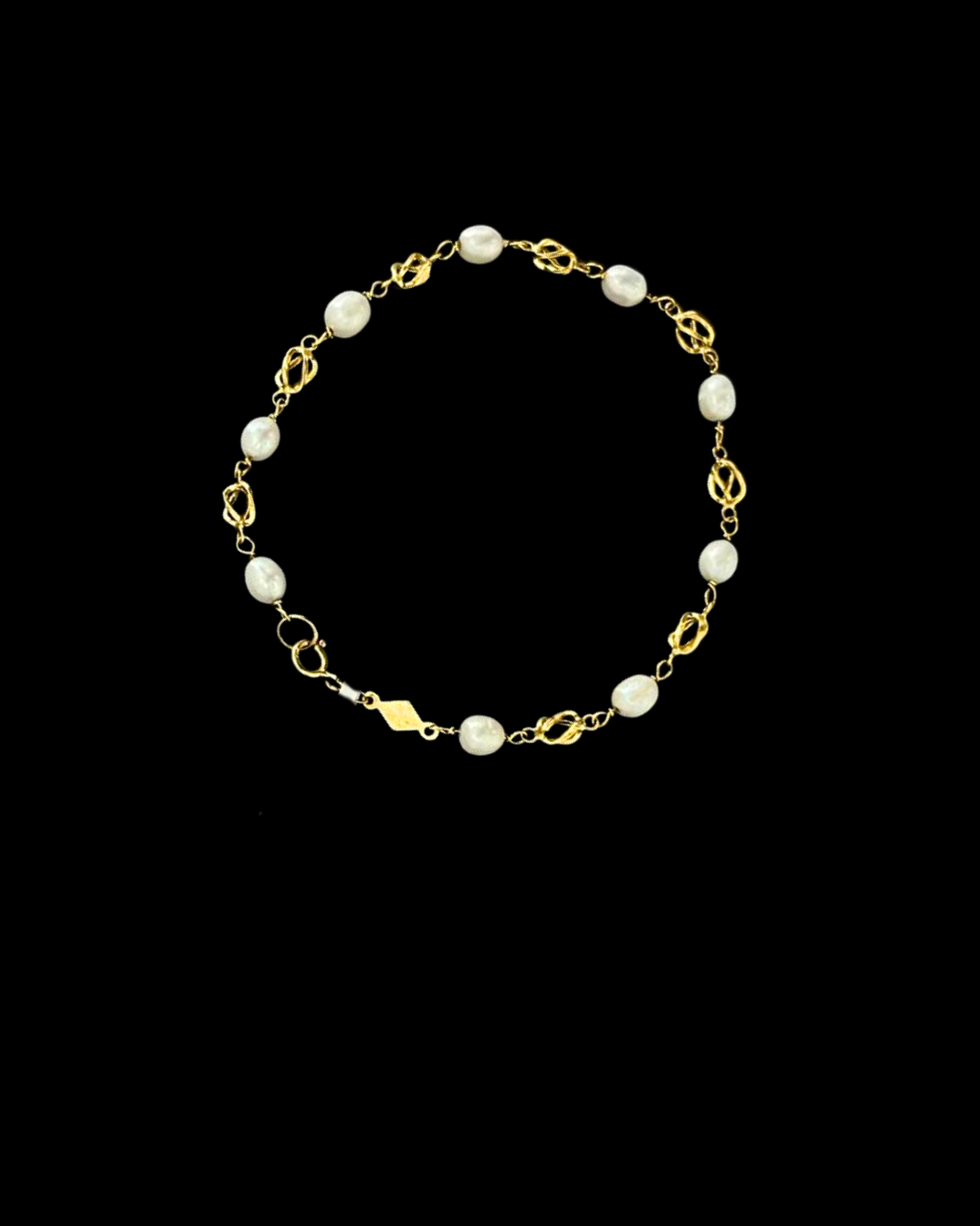 JPU022 - PULSERA DISEÑO JAULAS Y PERLAS