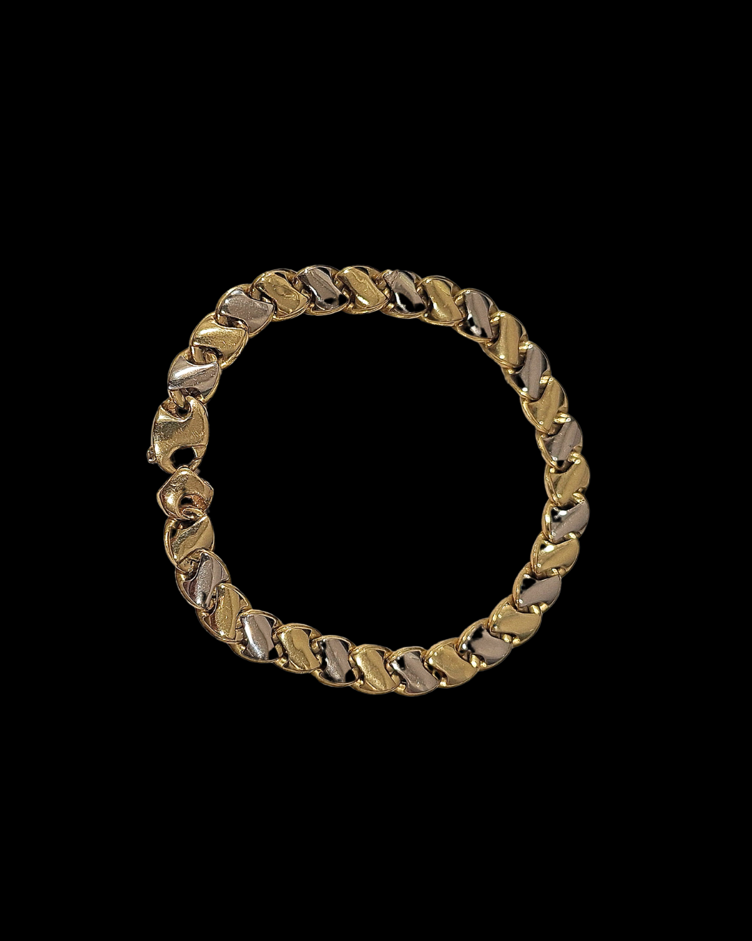 JPU080 - PULSERA DISEÑO BOCOLOR ESLABONES ANCHOS